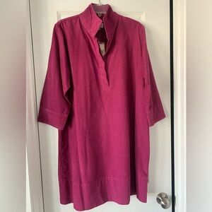 New With Tags Holly Shae Arden Dress in Plum Corduroy, Size M/L